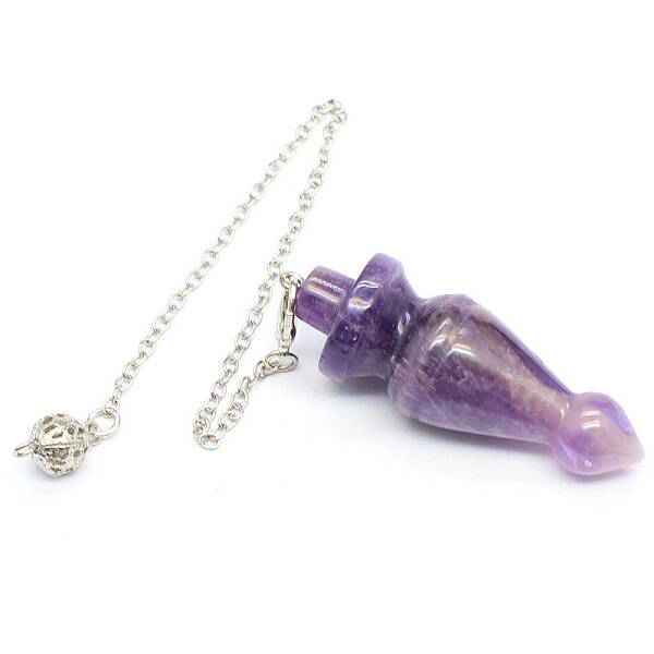 Natural Amethyst Cone Dowsing Pendulum Big Pendants