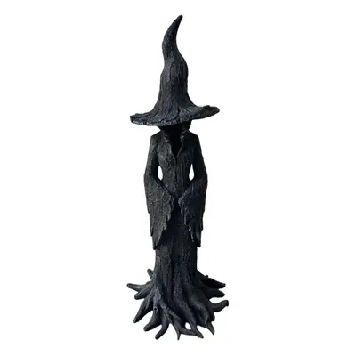 Gothic Halloween Witch Statue, Vintage Magician Decoration, Dark Fantasy Collectible Figurine, Resin Sculpture for Home Decor