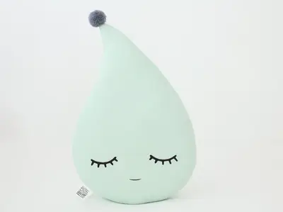 Green Mint Raindrop Pillow