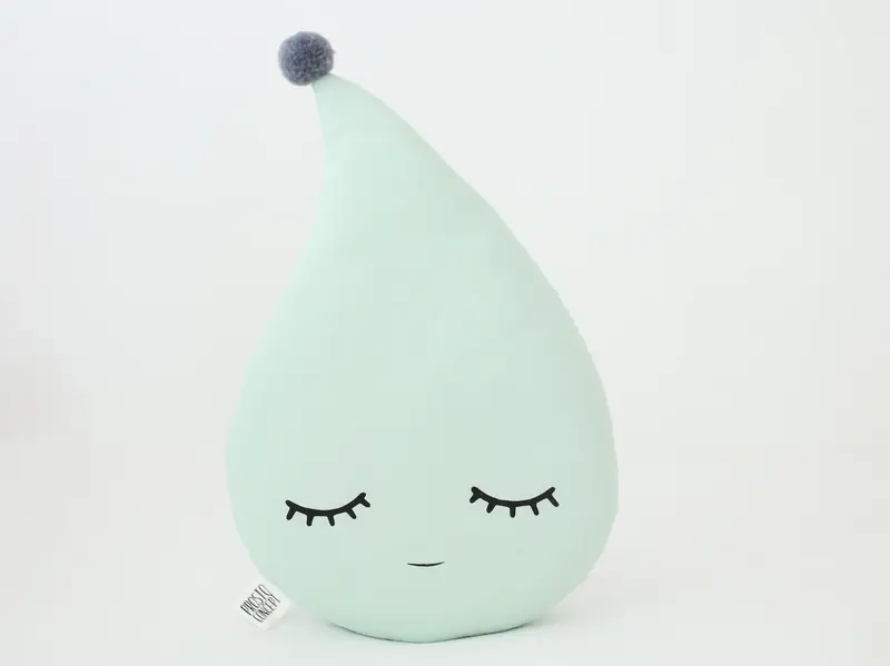 Green Mint Raindrop Pillow