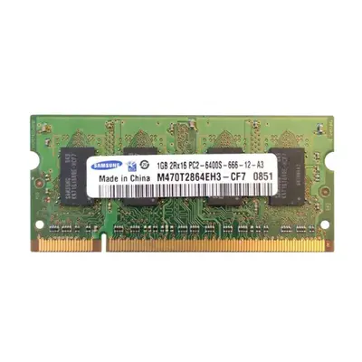 Samsung M470T2864EH3-CF7 | 1GB DDR2-800MHz PC2-6400 Non-ECC Unbuffered SODIMM CL6 2Rx16 1.8V 200-Pin Memory Module