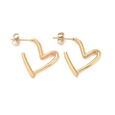 Ion Plating(IP) 304 Stainless Steel Stud Earring for Women