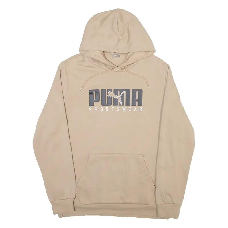 PUMA Mens Beige Hoodie L