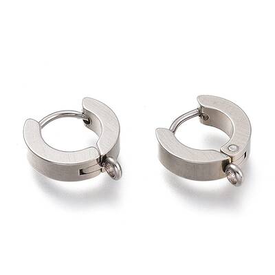 Tarnish Resistant 304 Stainless Steel Huggie Hoop Earrings Findings