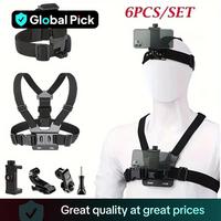 Action Camera Strap Set with Phone Clip, Durable Material Fixing Mount for Gopro/Phone/Osmo Action, Universal Compatibility S...
