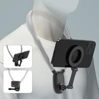 Magnetic Neck Mount for Phones - Hands-Free POV/Vlog Holder, Chest Strap for iPhone 16 15 14 13, Android, Action Cameras, and...