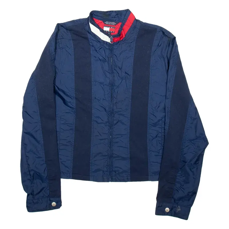 TOMMY HILFIGER Womens Track Jacket Blue Nylon XL