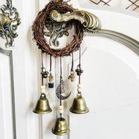 Witch Bell Hanging Decor, 1 Count Vintage Style Bell Hanging Ornament, Home Decor for Living Room Garden Bedroom Decor, Indoo...