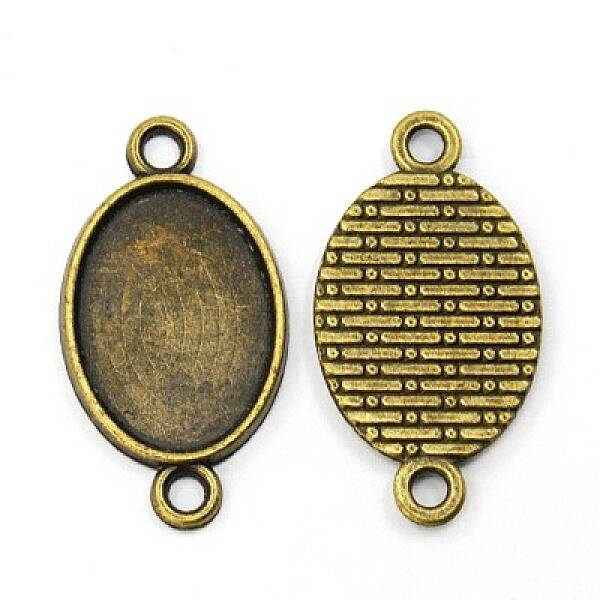 Tibetan Style Alloy Cabochon Connector Settings