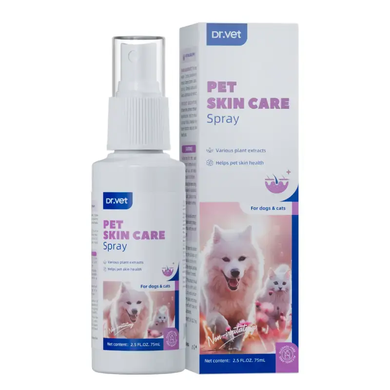 Drvet Pet Skin Care Sprays for Dogs & Cats ,Nature Soothing  Spray for Clean and Soft Skin,Reduce Itchy Scratching