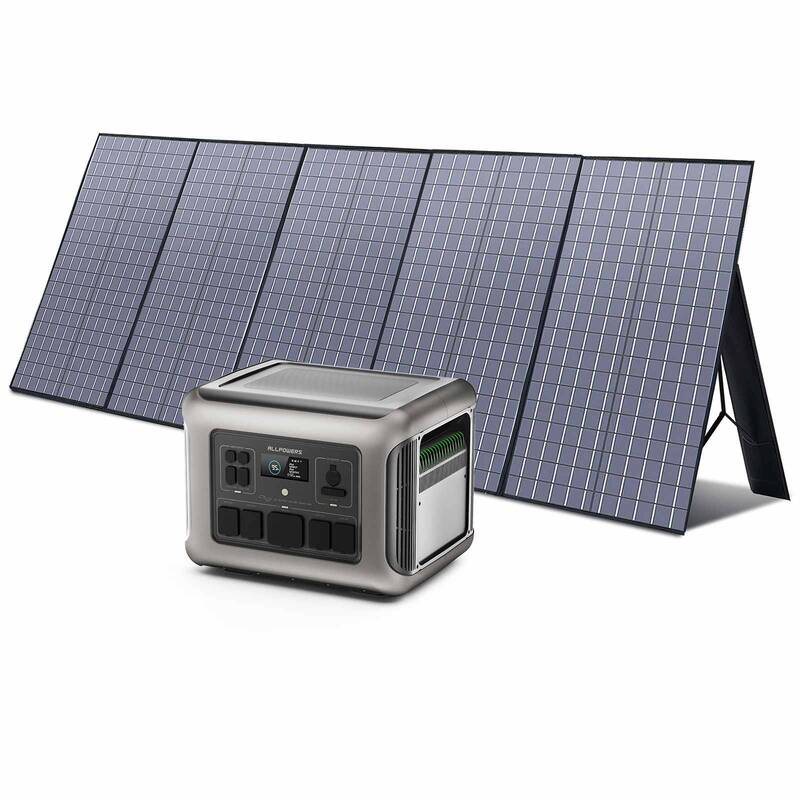 ALLPOWERS R2500 Portable Power Station Home Backup 2500W 2016Wh R2500 + SP037 Solar Panel 400W
