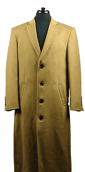 Men's Wool Blend Camel 4 Button Bravo Top Overcoat