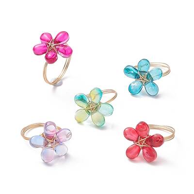 Transparent Glass Finger Ring