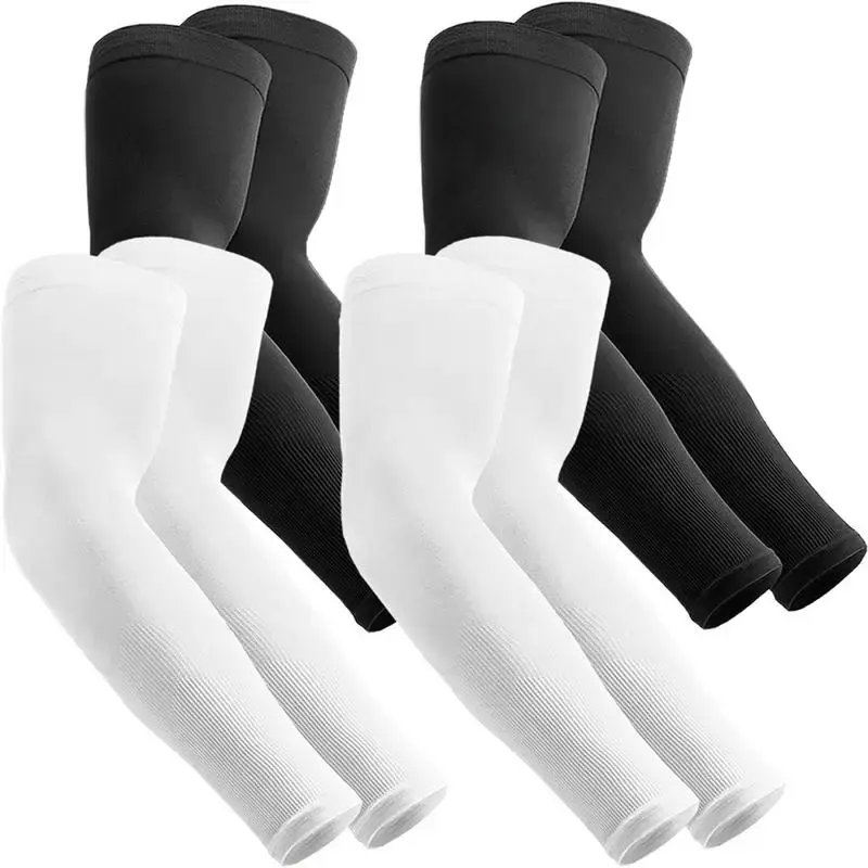 4 Pairs Arm Sleeves for Men Women, 50 Cooling UV Sun Protection  Compression Sleeves