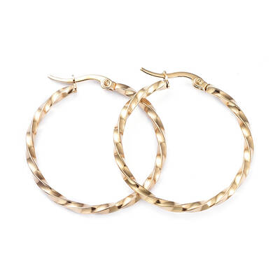 201 Stainless Steel Hoop Earrings