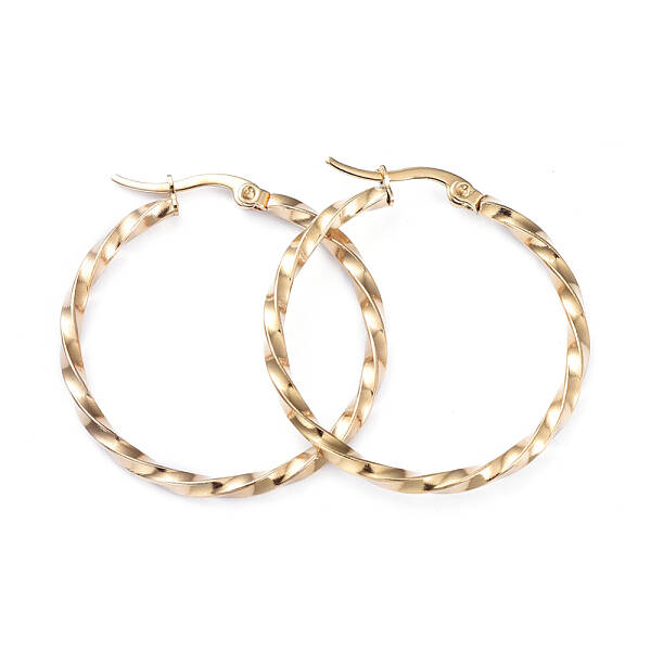201 Stainless Steel Hoop Earrings