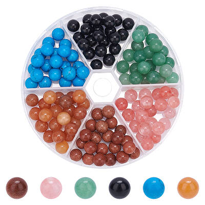 Natural & Synthetic Mixed Gemstone Beads