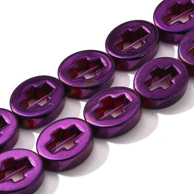 Electroplated Synthetic Non-magnetic Hematite Beads Strands