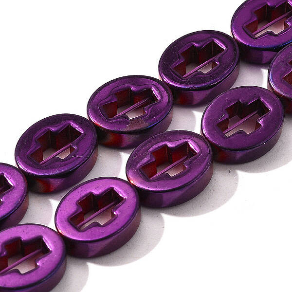 Electroplated Synthetic Non-magnetic Hematite Beads Strands