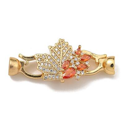 Brass Micro Pave Cubic Zirconia Fold Over Clasps