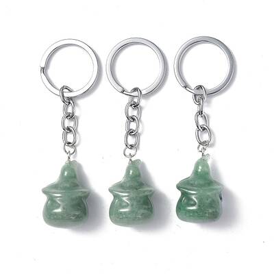 Natural Green Aventurine Keychains