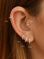 Women's Elegant Rhinestone Decorated Hoop Earring Set, Fall 2024 New Arrival Summer Fashion Jewelry for Party, Daily Clothing...