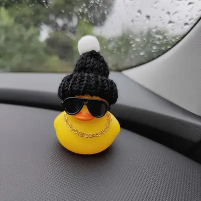 Cartoon Duck Design Car Decoration, Cute Rubber Duck Car Dashboard Decoration, Car Interior Accessories for Women & Men