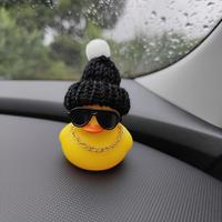 Cartoon Duck Design Car Decoration, Cute Rubber Duck Car Dashboard Decoration, Car Interior Accessories for Women & Men