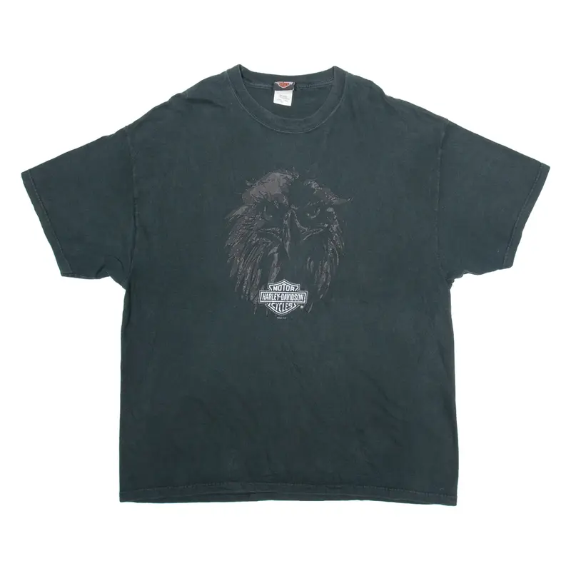 HARLEY DAVIDSON Mens T-Shirt Black 2XL