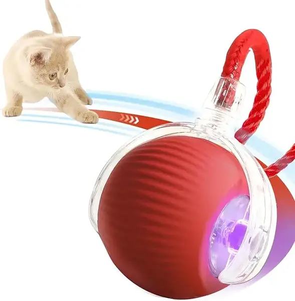 Interactive Cat Toy Ball: Automatically rolling electric ball, suitable for indoor cats/dogs, brings the fun of chasing tails...