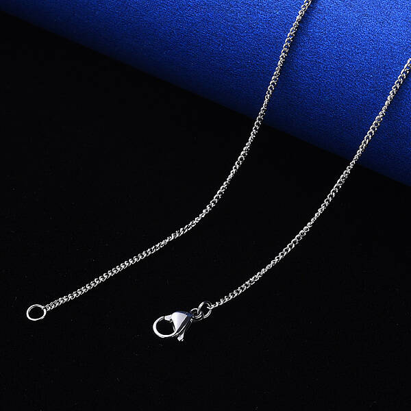 Non-Tarnish 304 Stainless Steel Curb Chain Necklace