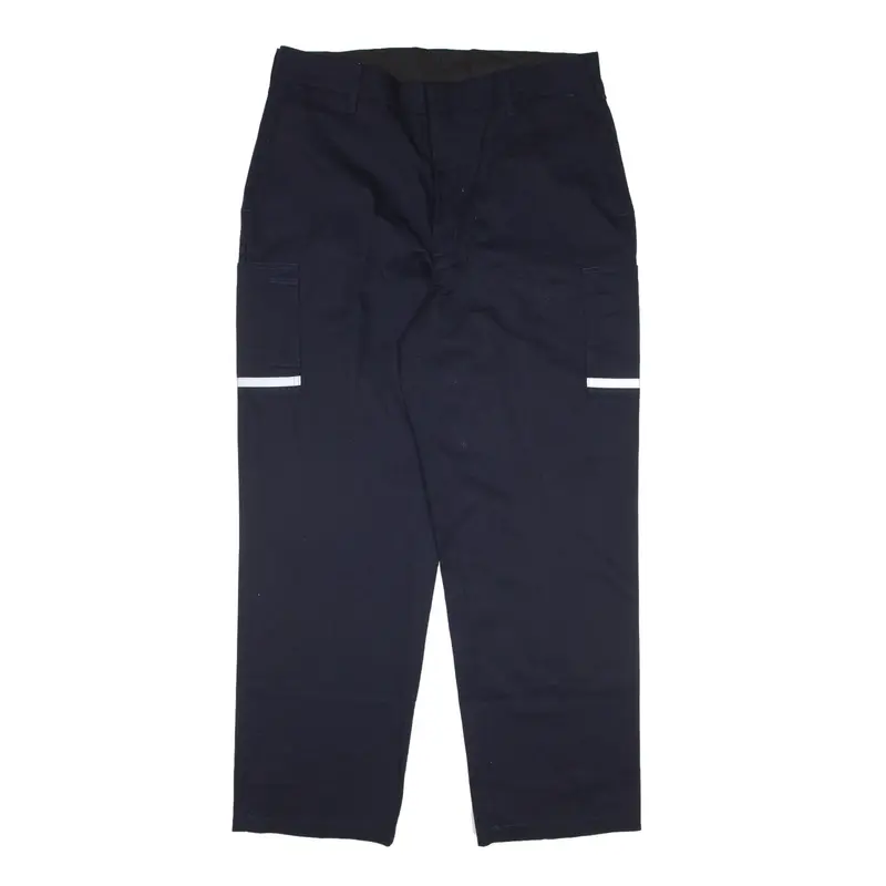 VF IMAGEWEAR Reflective Workwear Trousers Blue Relaxed Straight Mens W38 L32