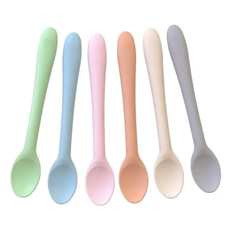 Silicone Baby Spoon Set, Baby Feeding Spoon, Baby Utensils for Self Feeding, Safe Baby Feeding Tool for Home & Travel