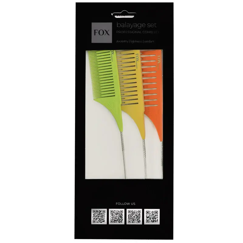 Fox Balayage Set Color - set of balayage combs, 3 pieces