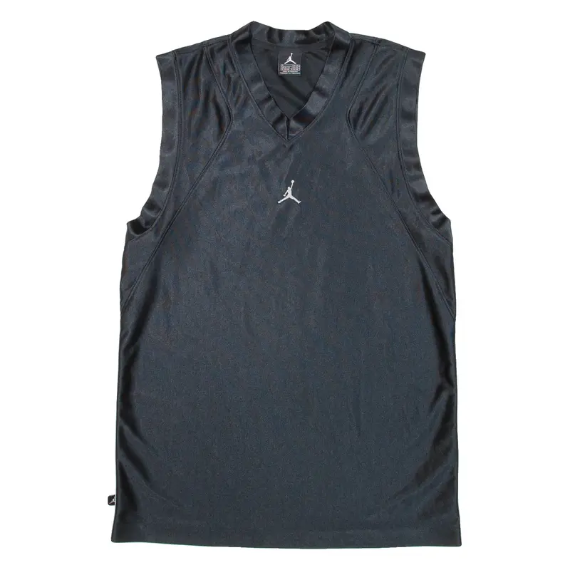 AIR JORDAN Mens Jersey Black Sleeveless USA V-Neck S