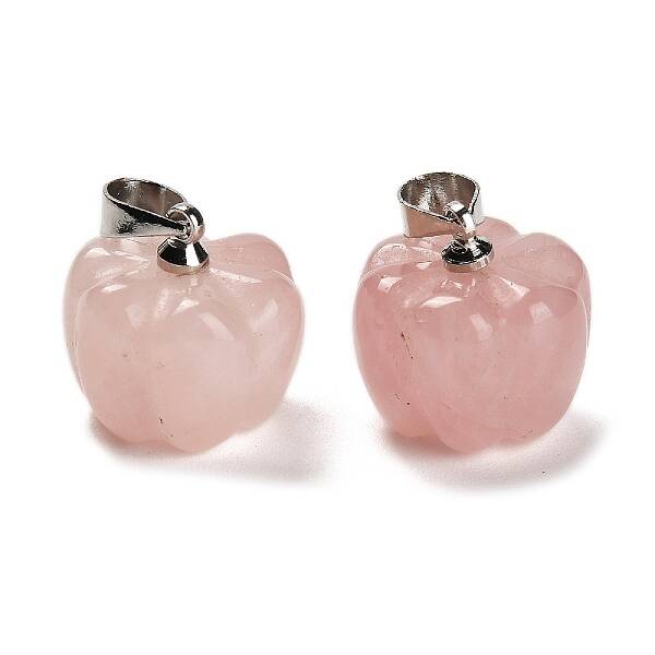 Natural Rose Quartz Pumpkin Charms