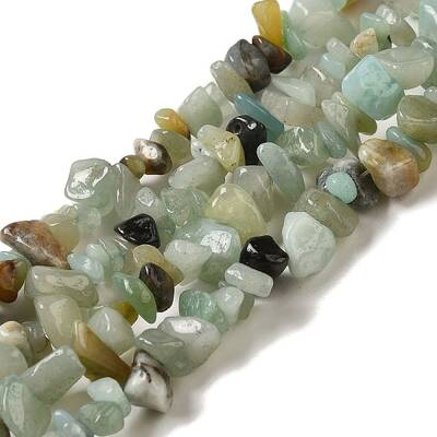 Natural Flower Amazonite Chips Beads Strands
