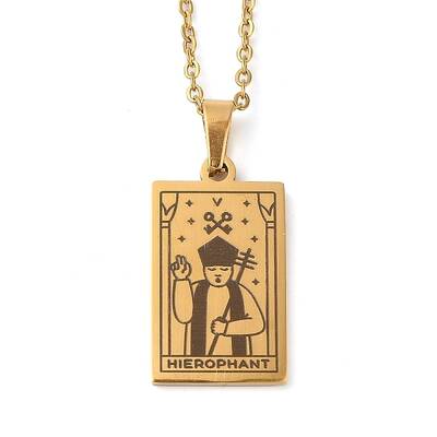 Tarot Theme 304 Stainless Steel Pendant Nacklaces For Women