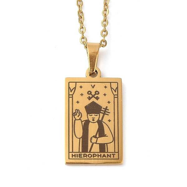 Tarot Theme 304 Stainless Steel Pendant Nacklaces For Women