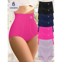 Women's Letter Print High Waist Briefs, Regular Fit Soft Comfy Breathable Seamless Panty for Daily Wear, Ladies Underwear for...
