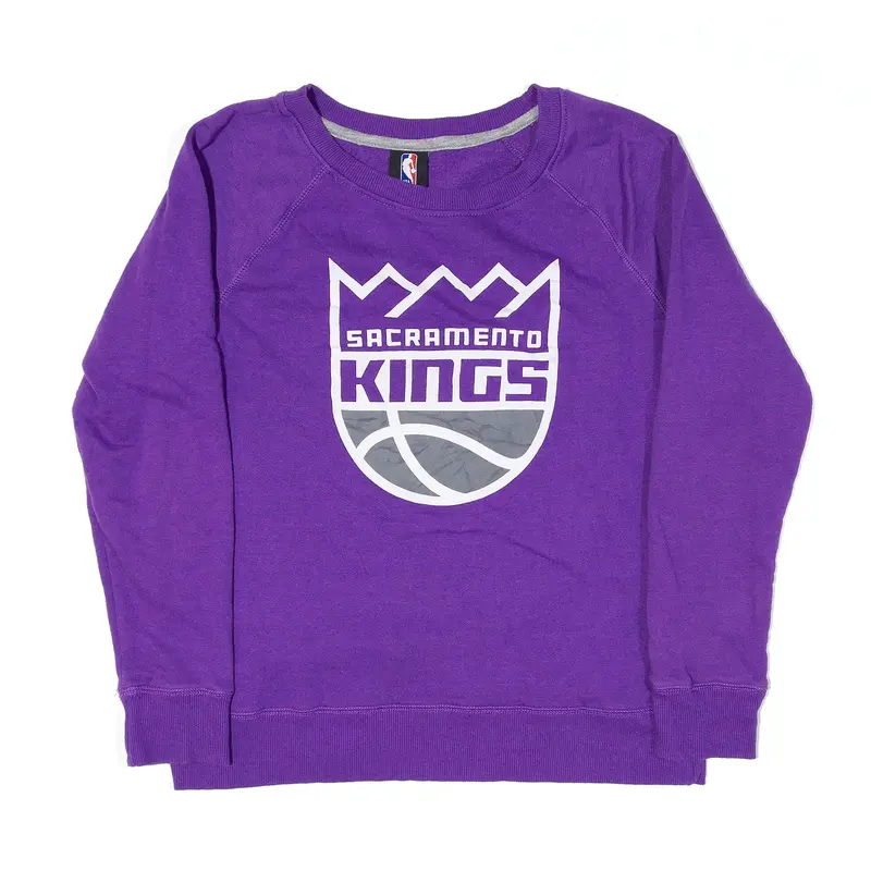NBA Sacramento Kings Basketball Sweatshirt Purple USA Womens S