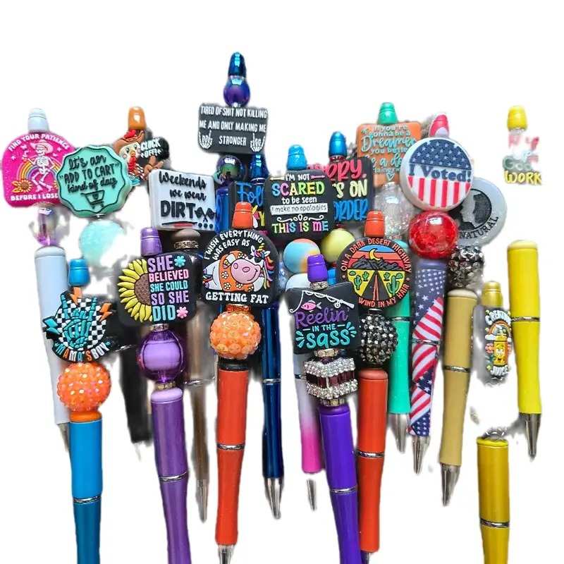 Beaded Pens with Phrases - Unique Handmade Designs for Stylish Office Stationery - Perfect Gift for Practical & Functional Of...