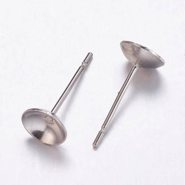 Tarnish Resistant 304 Stainless Steel Stud Earrings Findings