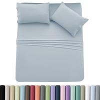 Lux Decor 4 Pc Solid Bed Sheets - Brushed Microfiber 16\
