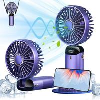 2025 New Upgrade Portable Handheld Fan,Foldable, With Base , Beautiful design, Mini Rechargeable Fan, Suitable for outdoor tr...