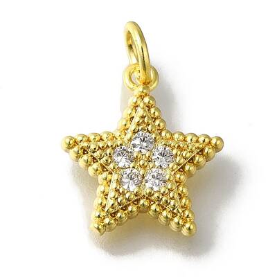 Rack Plating Brass Micro Pave Clear Cubic Zirconia Pendnat