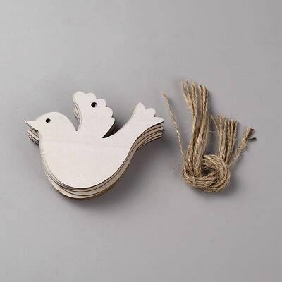 Unfinished Wood Pendant Decorations