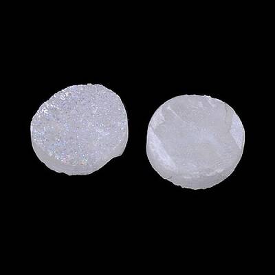 Electroplate Natural Druzy Crystal Cabochons