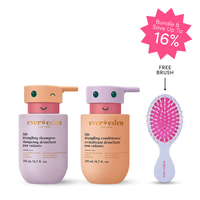 Evereden Kids Happy Hair Duo - Safe, Clean Ingredients for Tangle-Free, Strong Hair - Nourishing Shampoo & Conditioner with P...