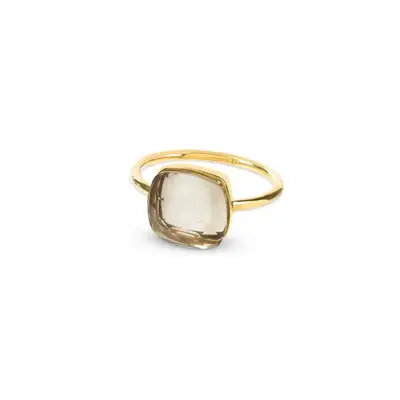 Sophia Prasiolite Gold Ring | RING SIZE: MEDIUM 7 (US) - N (UK) - 54 (EU)